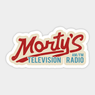 Morty's Television Radio Sticker